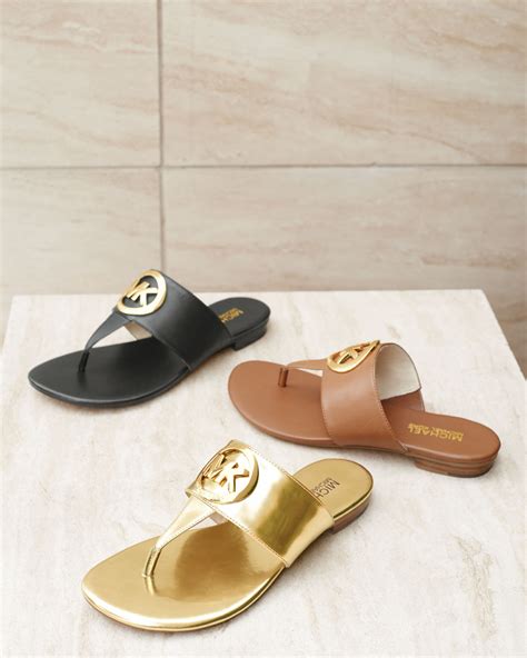 michael kors women's shoes thong sandal|Michael Kors open toe sandals.